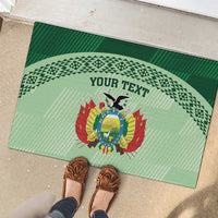 Custom La Verde Bolivia Football Rubber Doormat Est 1926 Newest Version - Wonder Print Shop