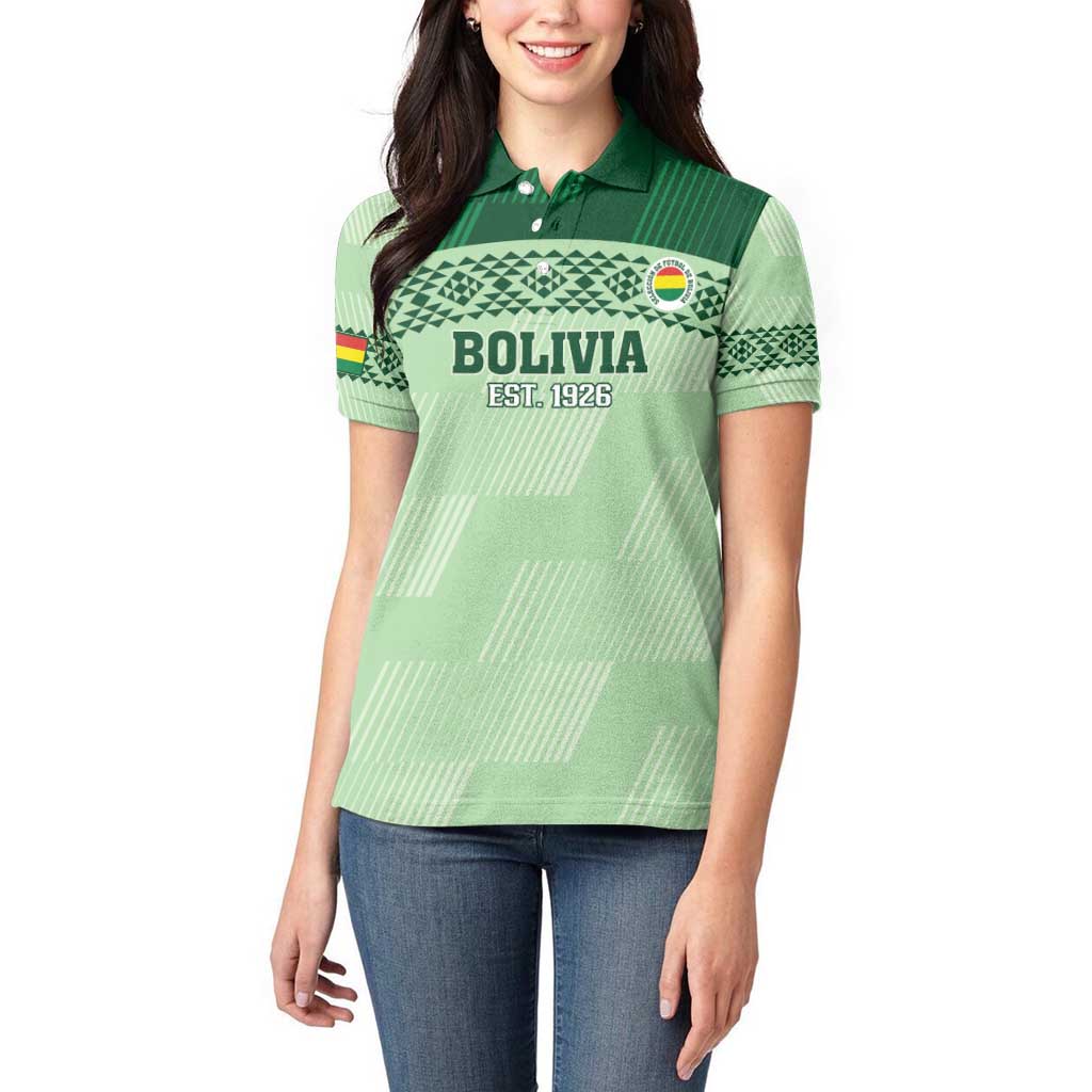 Custom La Verde Bolivia Football Women Polo Shirt Est 1926 Newest Version - Wonder Print Shop