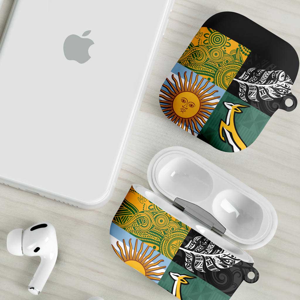 Rugby 2025 Championship AirPods Case Combination of Southern Hemisphere Countries - Wonder Print Shop