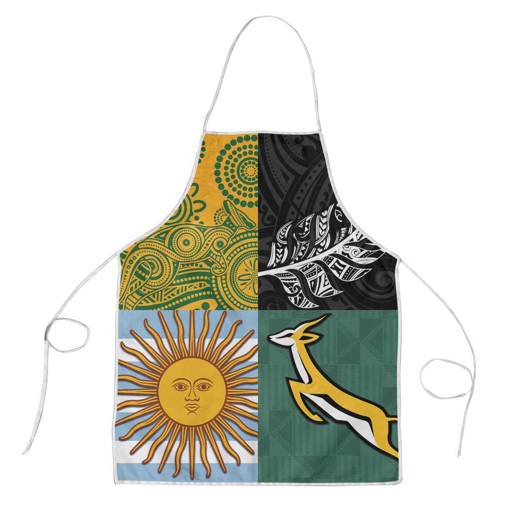 Rugby 2025 Championship Apron Combination of Southern Hemisphere Countries - Wonder Print Shop