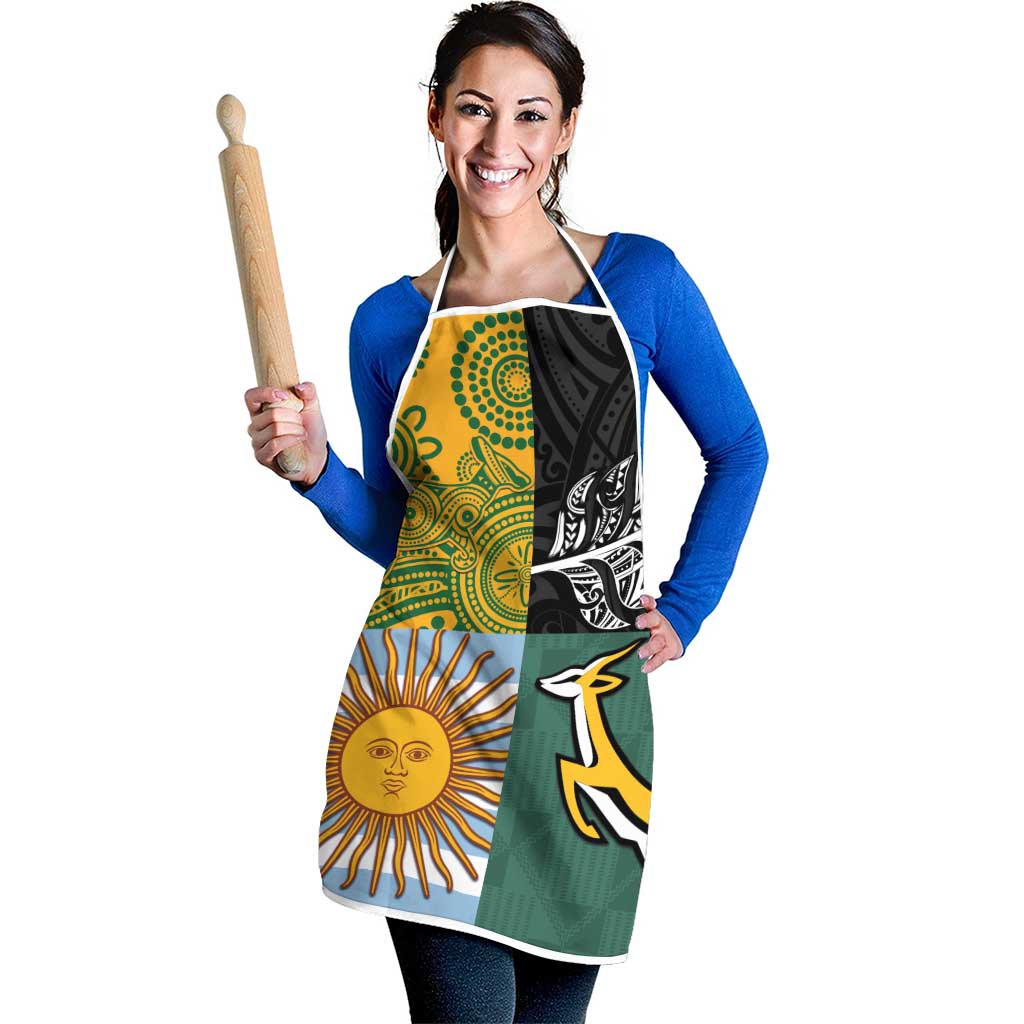 Rugby 2025 Championship Apron Combination of Southern Hemisphere Countries - Wonder Print Shop