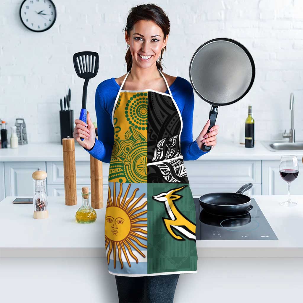 Rugby 2025 Championship Apron Combination of Southern Hemisphere Countries - Wonder Print Shop