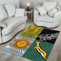 Rugby 2025 Championship Area Rug Combination of Southern Hemisphere Countries - Wonder Print Shop