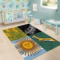 Rugby 2025 Championship Area Rug Combination of Southern Hemisphere Countries - Wonder Print Shop