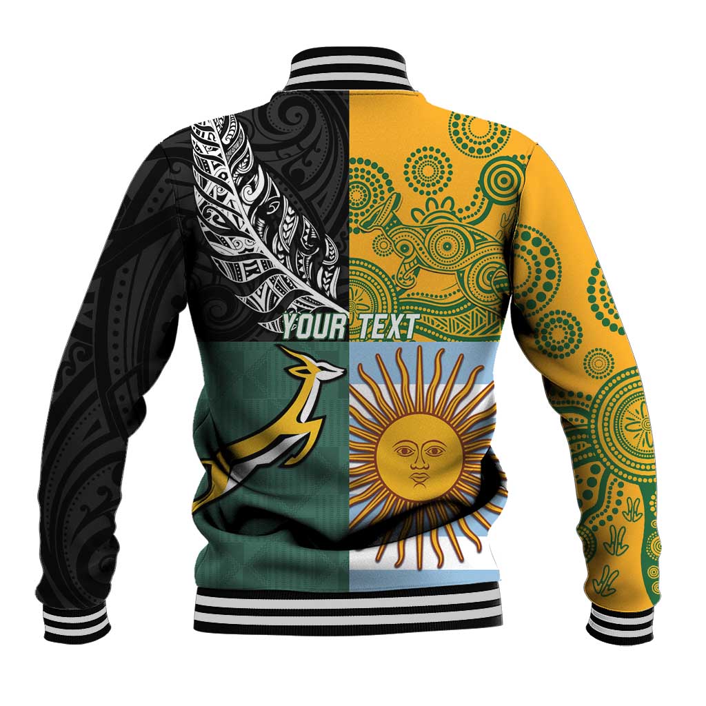 Personalised Rugby 2025 Championship Baseball Jacket Combination of Southern Hemisphere Countries - Wonder Print Shop