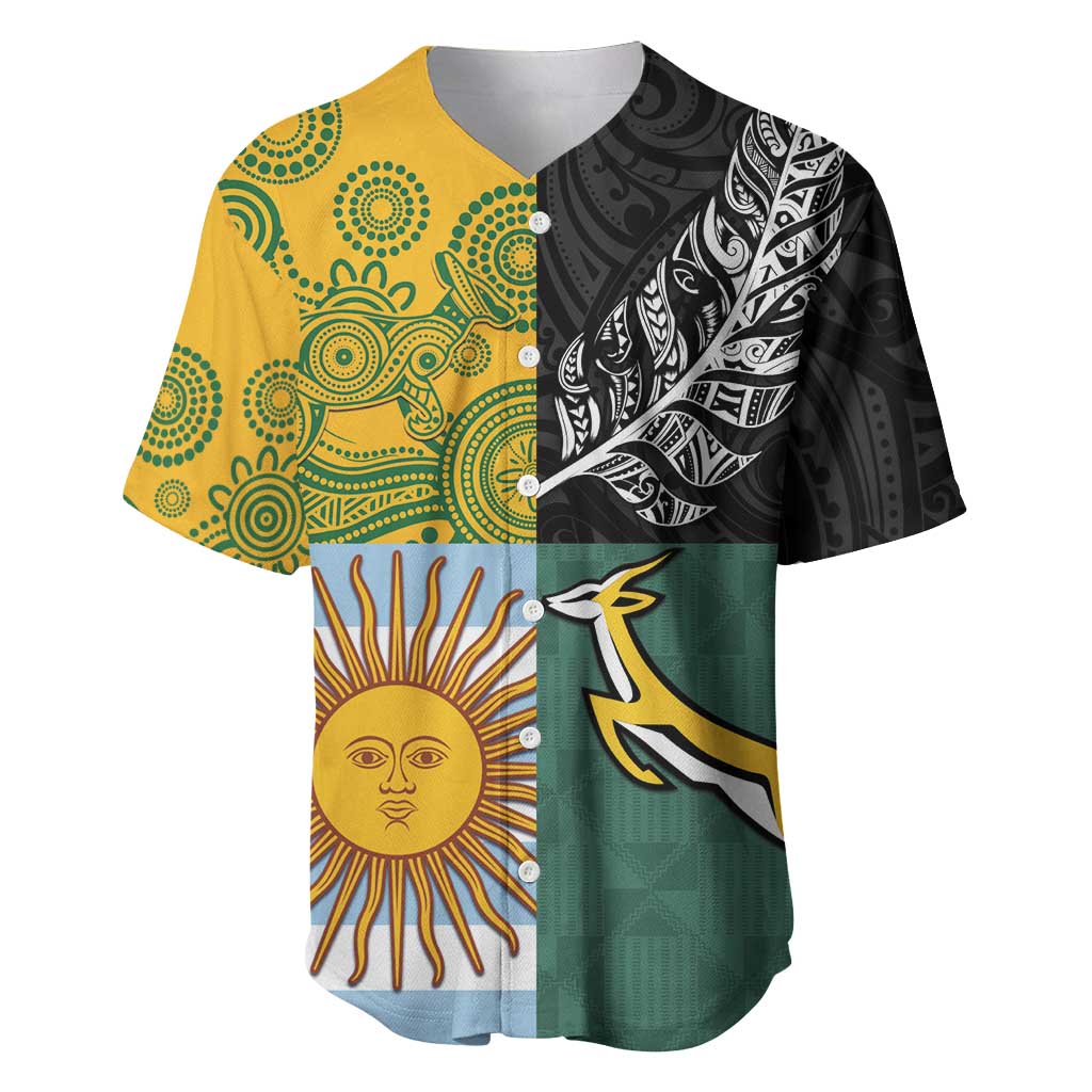Personalised Rugby 2025 Championship Baseball Jersey Combination of Southern Hemisphere Countries - Wonder Print Shop