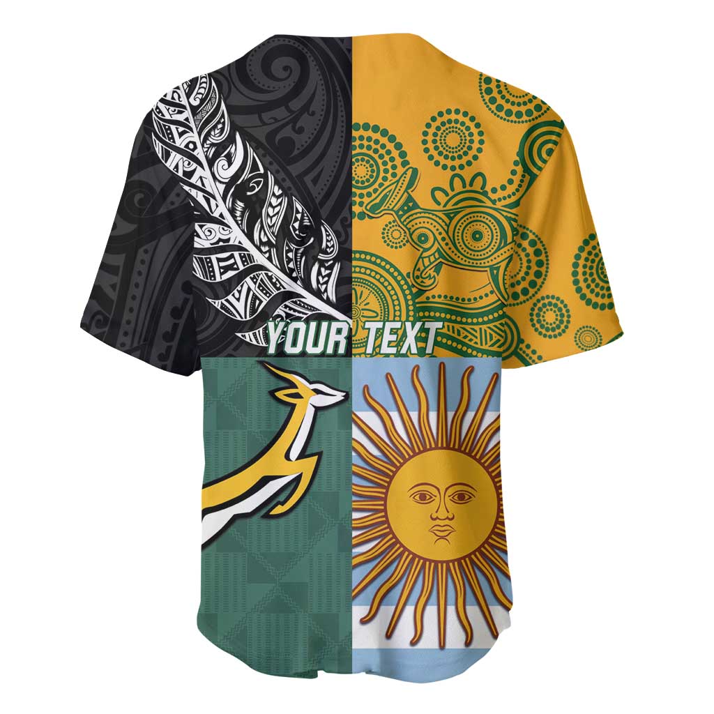 Personalised Rugby 2025 Championship Baseball Jersey Combination of Southern Hemisphere Countries - Wonder Print Shop
