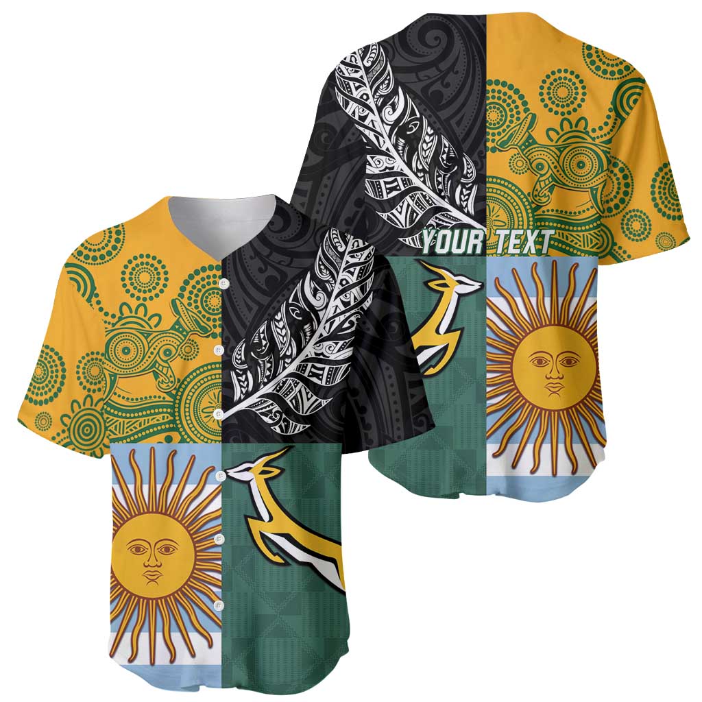 Personalised Rugby 2025 Championship Baseball Jersey Combination of Southern Hemisphere Countries - Wonder Print Shop