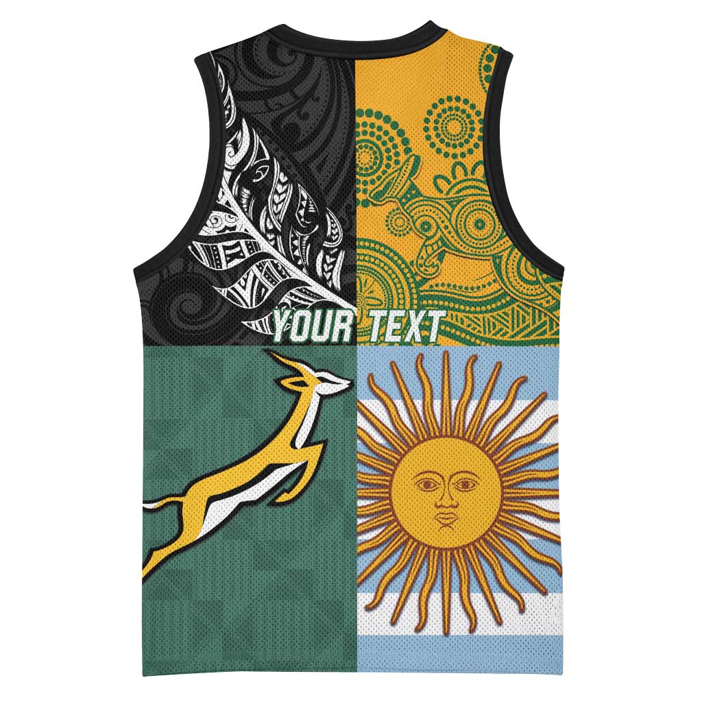 Personalised Rugby 2025 Championship Basketball Jersey Combination of Southern Hemisphere Countries - Wonder Print Shop