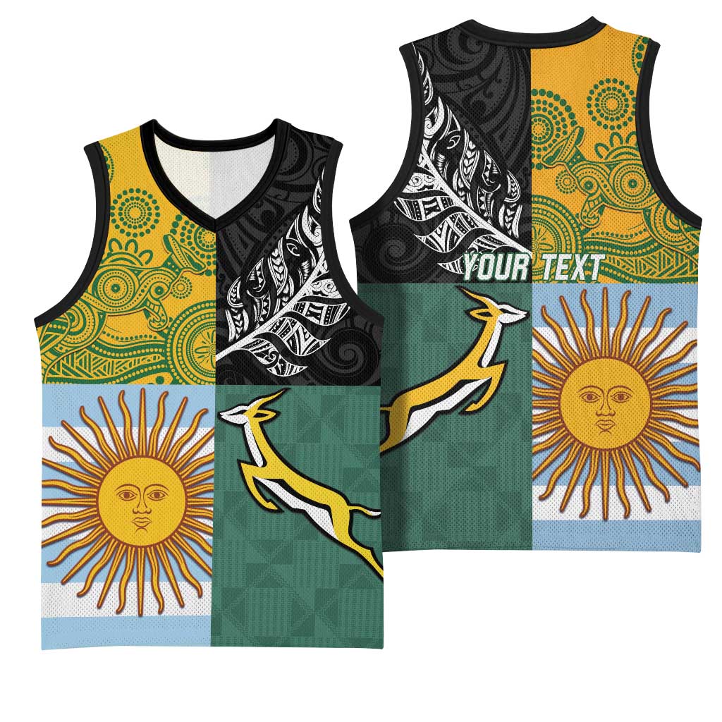 Personalised Rugby 2025 Championship Basketball Jersey Combination of Southern Hemisphere Countries - Wonder Print Shop