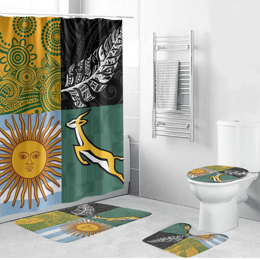 Rugby 2025 Championship Bathroom Set Combination of Southern Hemisphere Countries - Wonder Print Shop