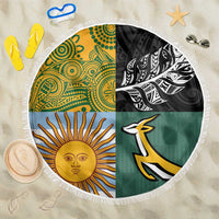 Rugby 2025 Championship Beach Blanket Combination of Southern Hemisphere Countries - Wonder Print Shop
