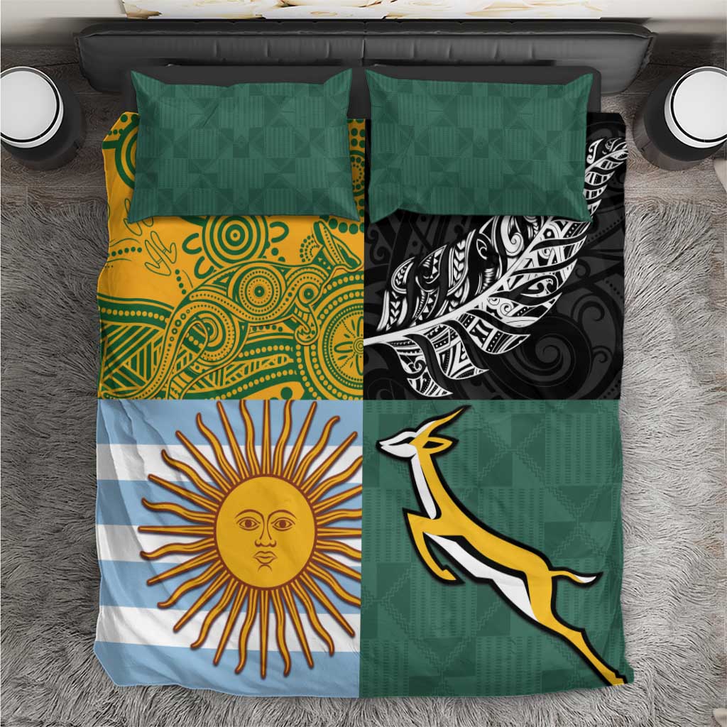 Rugby 2025 Championship Bedding Set Combination of Southern Hemisphere Countries - Wonder Print Shop