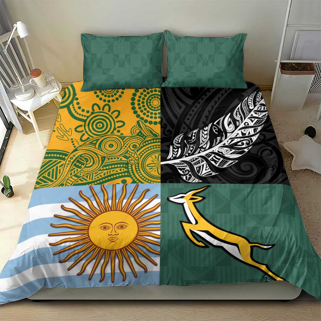 Rugby 2025 Championship Bedding Set Combination of Southern Hemisphere Countries - Wonder Print Shop