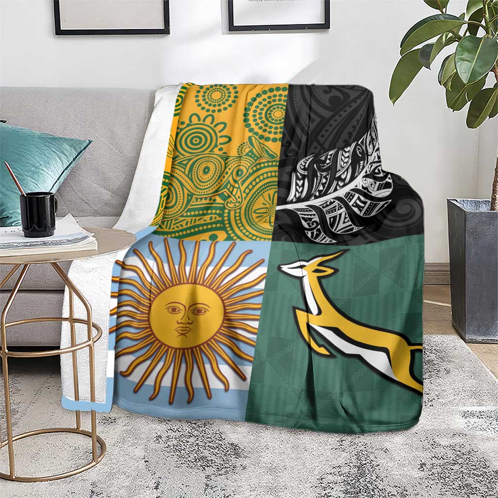Rugby 2025 Championship Blanket Combination of Southern Hemisphere Countries - Wonder Print Shop