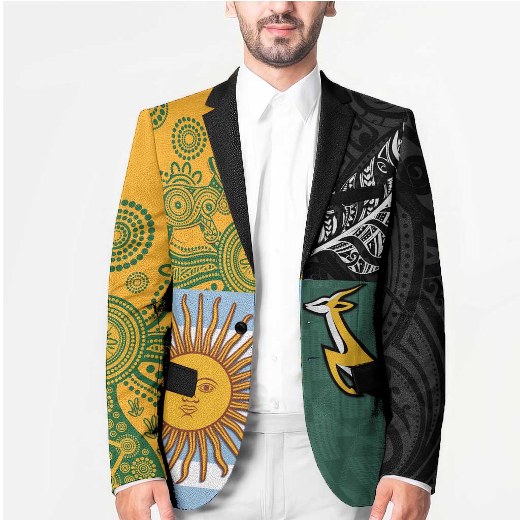 Personalised Rugby 2025 Championship Blazer Combination of Southern Hemisphere Countries - Wonder Print Shop