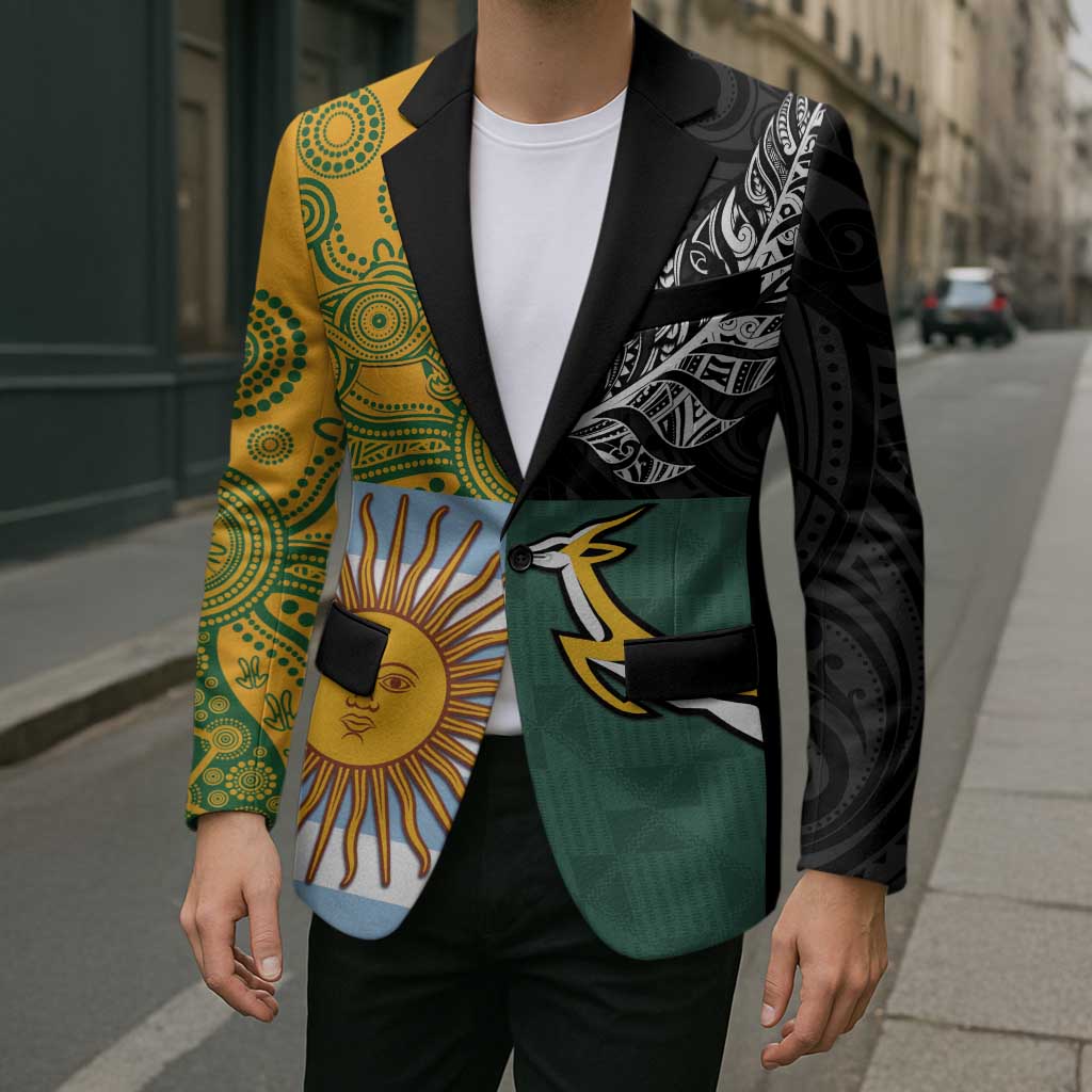 Personalised Rugby 2025 Championship Blazer Combination of Southern Hemisphere Countries - Wonder Print Shop