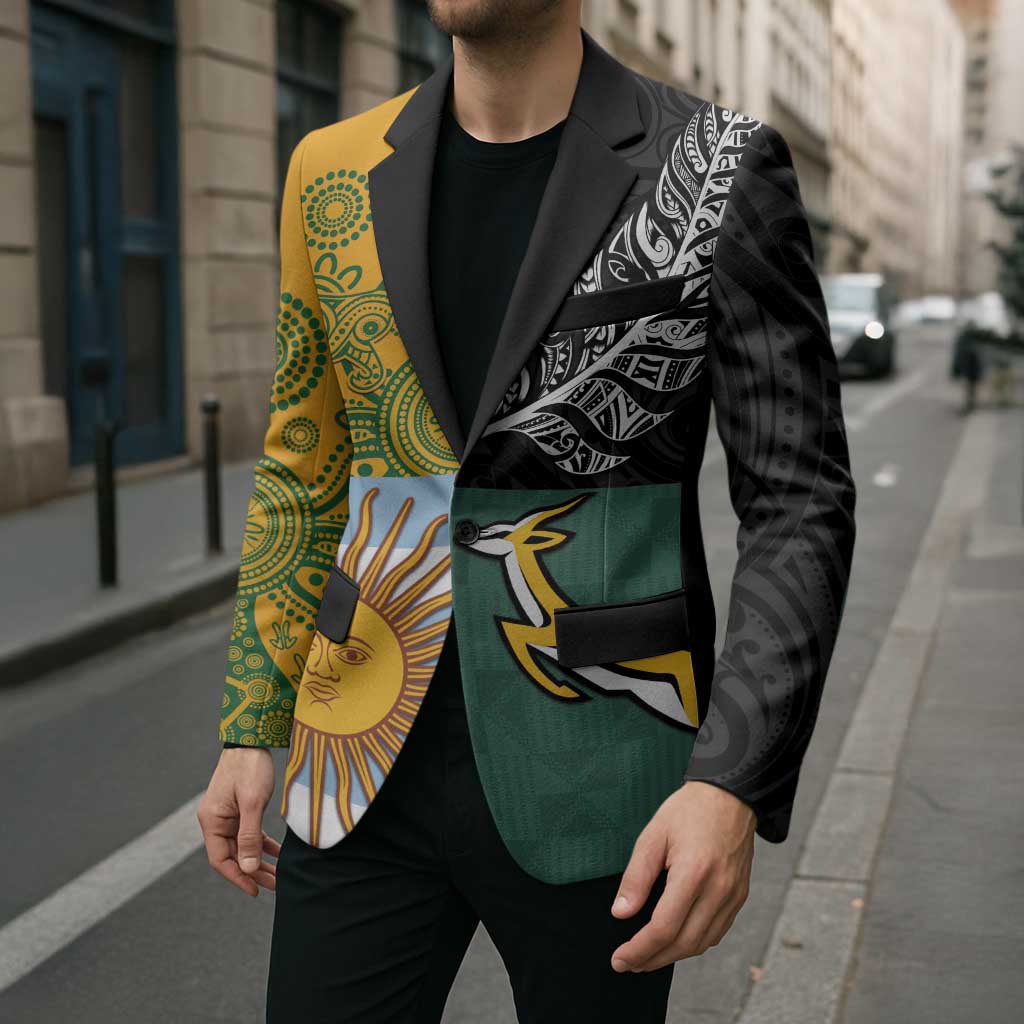 Personalised Rugby 2025 Championship Blazer Combination of Southern Hemisphere Countries - Wonder Print Shop