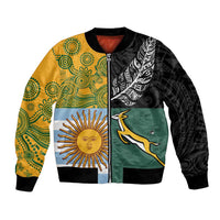 Personalised Rugby 2025 Championship Bomber Jacket Combination of Southern Hemisphere Countries - Wonder Print Shop