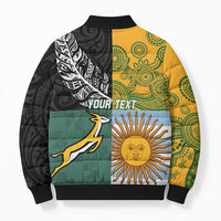 Personalised Rugby 2025 Championship Bomber Puffer Jacket Combination of Southern Hemisphere Countries - Wonder Print Shop