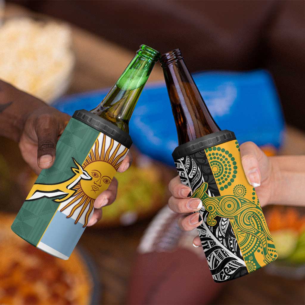 Rugby 2025 Championship 4 in 1 Can Cooler Tumbler Combination of Southern Hemisphere Countries - Wonder Print Shop