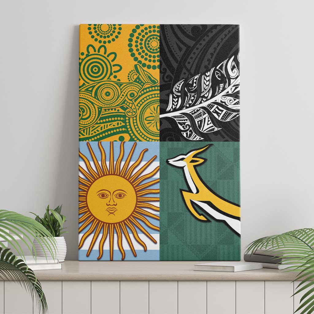 Rugby 2025 Championship Canvas Wall Art Combination of Southern Hemisphere Countries - Wonder Print Shop
