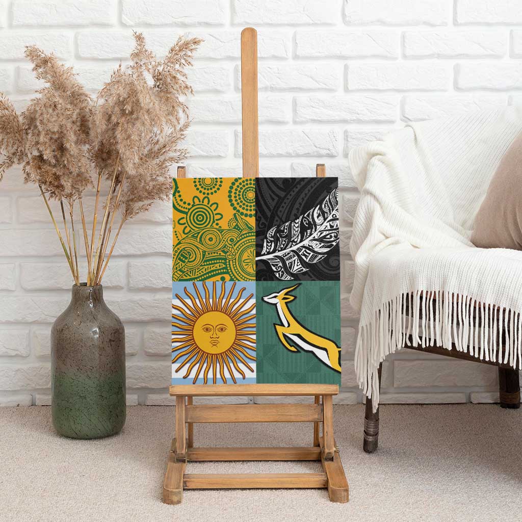 Rugby 2025 Championship Canvas Wall Art Combination of Southern Hemisphere Countries - Wonder Print Shop