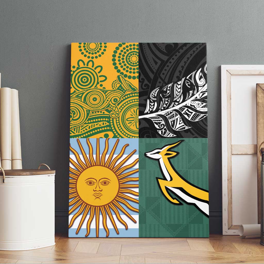 Rugby 2025 Championship Canvas Wall Art Combination of Southern Hemisphere Countries - Wonder Print Shop
