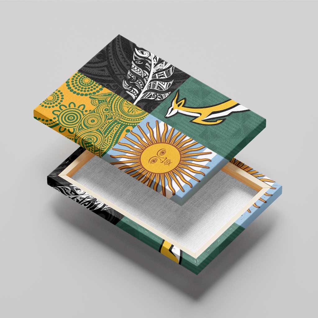 Rugby 2025 Championship Canvas Wall Art Combination of Southern Hemisphere Countries - Wonder Print Shop
