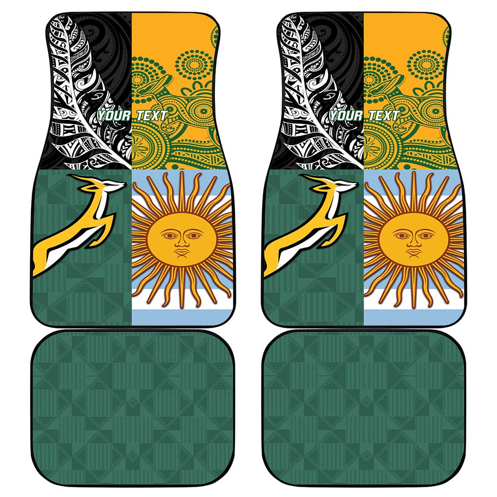 Rugby 2025 Championship Car Mats Combination of Southern Hemisphere Countries - Wonder Print Shop