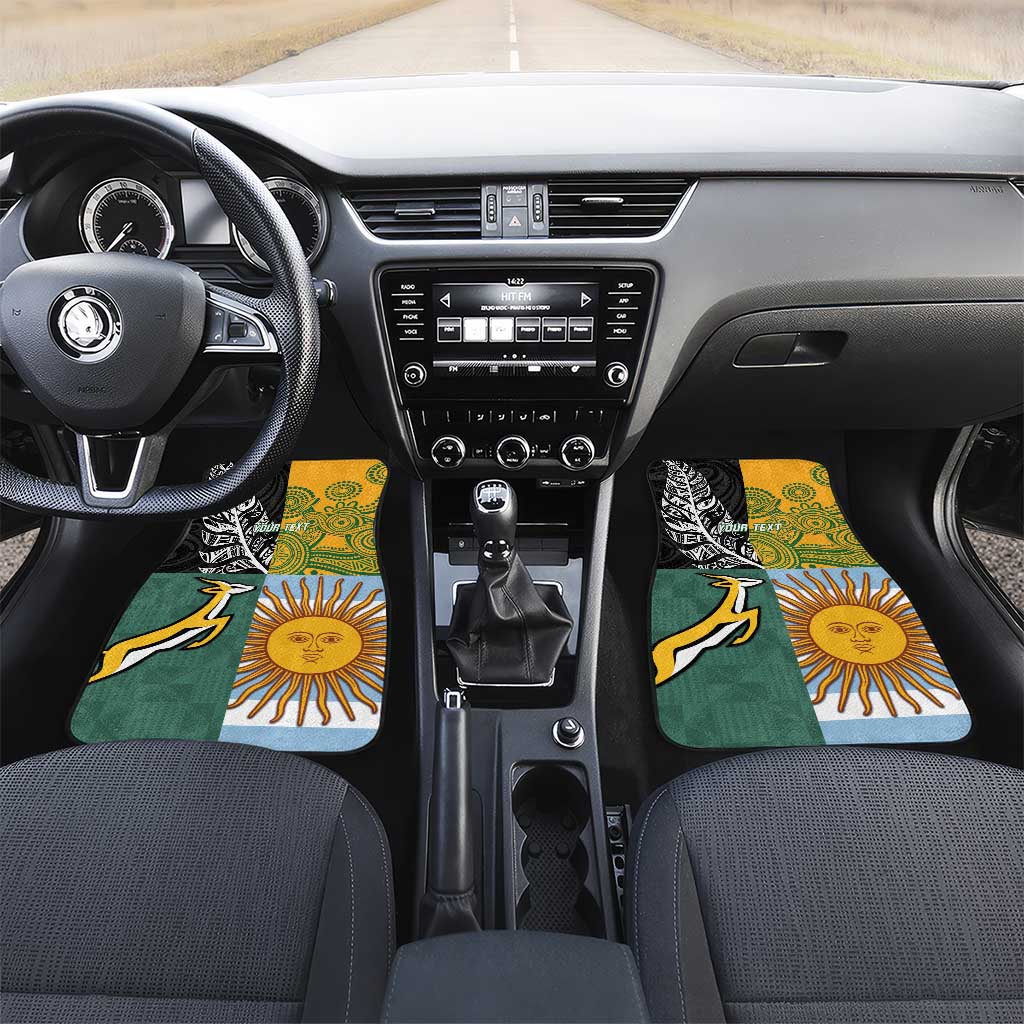 Rugby 2025 Championship Car Mats Combination of Southern Hemisphere Countries - Wonder Print Shop