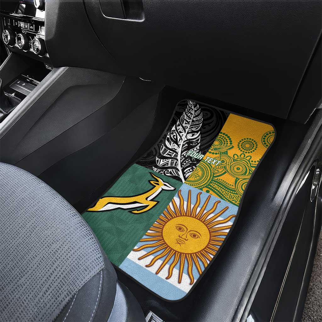 Rugby 2025 Championship Car Mats Combination of Southern Hemisphere Countries - Wonder Print Shop