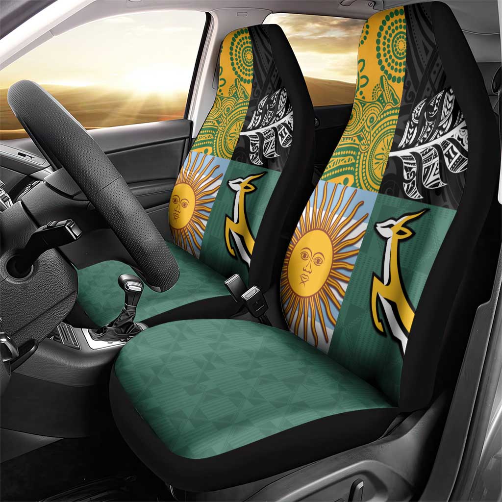 Rugby 2025 Championship Car Seat Cover Combination of Southern Hemisphere Countries - Wonder Print Shop