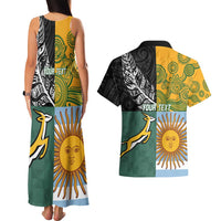 Personalised Rugby 2025 Championship Couples Matching Tank Maxi Dress and Hawaiian Shirt Combination of Southern Hemisphere Countries - Wonder Print Shop