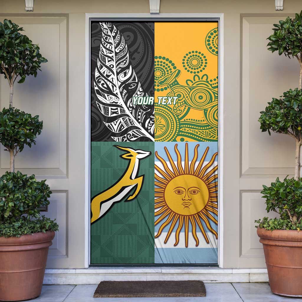 Personalised Rugby 2025 Championship Door Cover Combination of Southern Hemisphere Countries - Wonder Print Shop