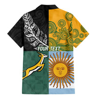 Personalised Rugby 2025 Championship Family Matching Mermaid Dress and Hawaiian Shirt Combination of Southern Hemisphere Countries - Wonder Print Shop