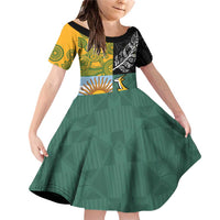 Personalised Rugby 2025 Championship Family Matching Off Shoulder Short Dress and Hawaiian Shirt Combination of Southern Hemisphere Countries - Wonder Print Shop