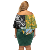 Personalised Rugby 2025 Championship Family Matching Off Shoulder Short Dress and Hawaiian Shirt Combination of Southern Hemisphere Countries - Wonder Print Shop