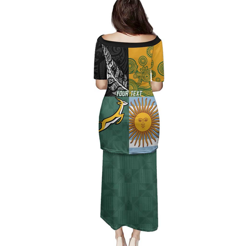 Personalised Rugby 2025 Championship Family Matching Puletasi and Hawaiian Shirt Combination of Southern Hemisphere Countries - Wonder Print Shop