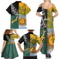Personalised Rugby 2025 Championship Family Matching Summer Maxi Dress and Hawaiian Shirt Combination of Southern Hemisphere Countries - Wonder Print Shop