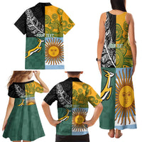 Personalised Rugby 2025 Championship Family Matching Tank Maxi Dress and Hawaiian Shirt Combination of Southern Hemisphere Countries - Wonder Print Shop