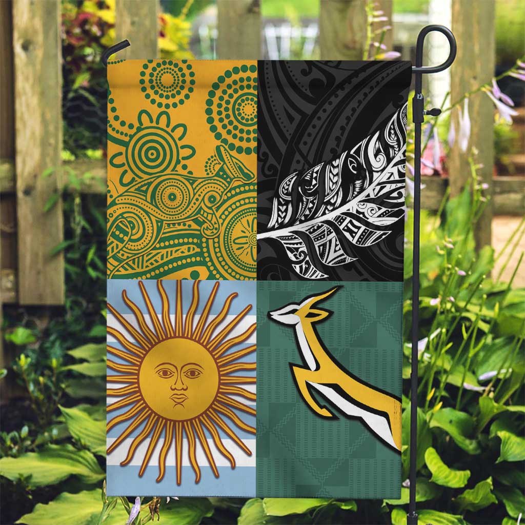 Rugby 2025 Championship Garden Flag Combination of Southern Hemisphere Countries - Wonder Print Shop