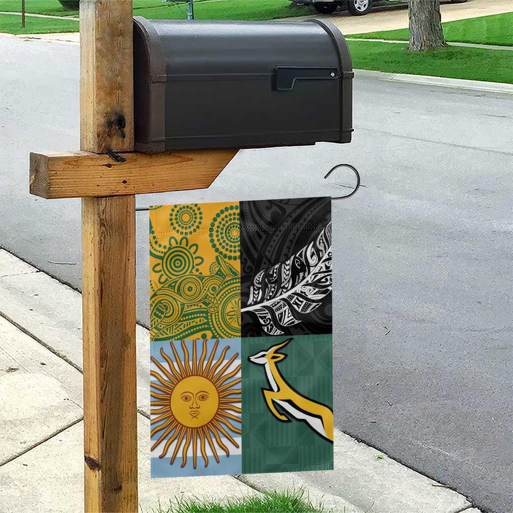 Rugby 2025 Championship Garden Flag Combination of Southern Hemisphere Countries - Wonder Print Shop