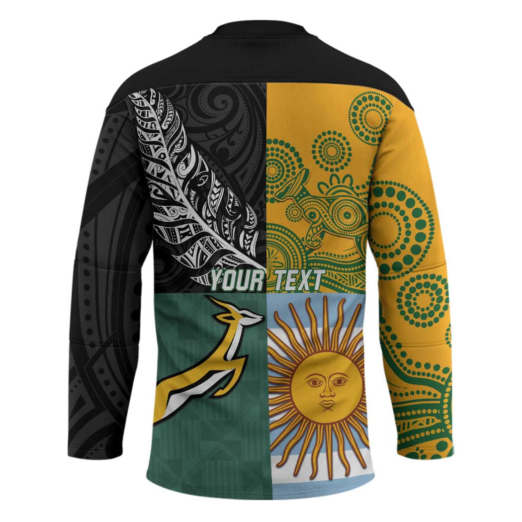 Personalised Rugby 2025 Championship Hockey Jersey Combination of Southern Hemisphere Countries - Wonder Print Shop