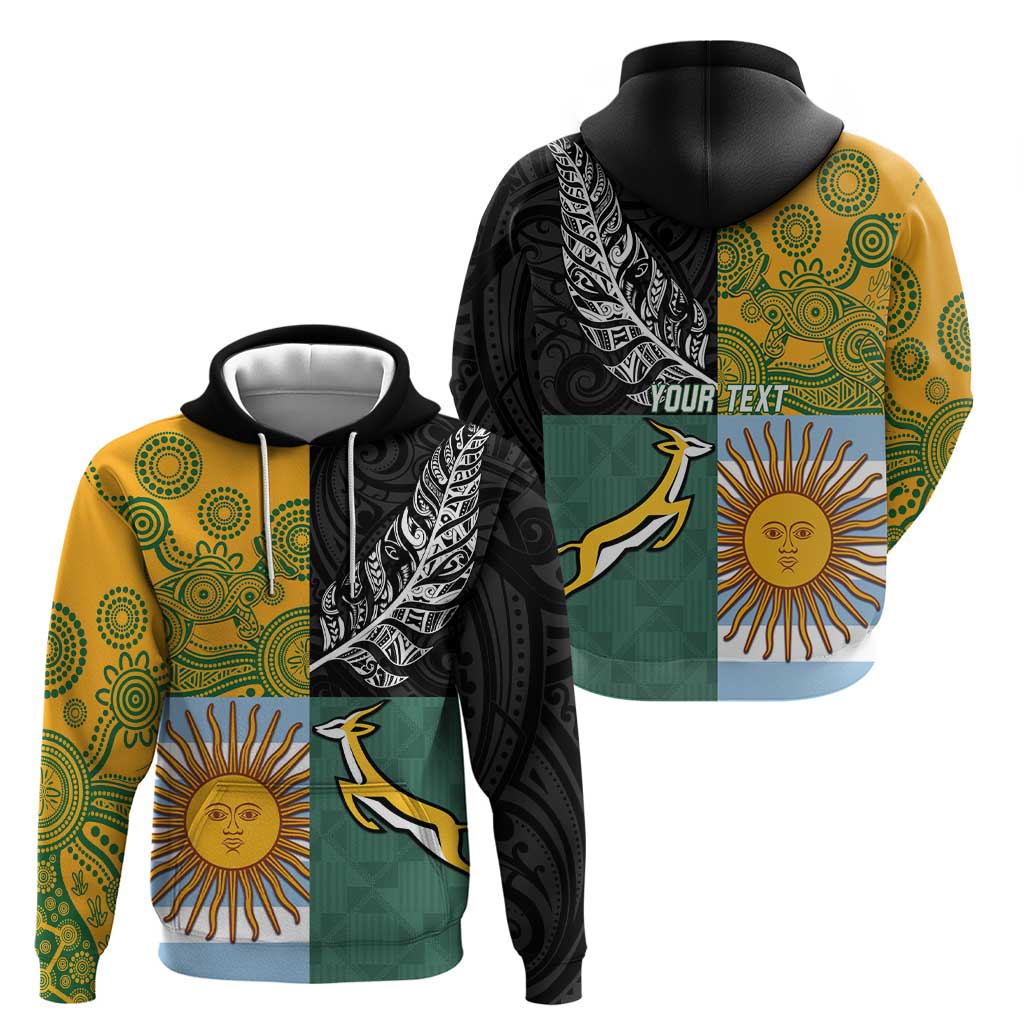 Personalised Rugby 2025 Championship Hoodie Combination of Southern Hemisphere Countries - Wonder Print Shop