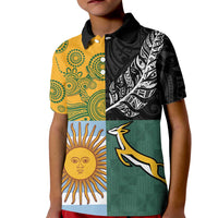 Personalised Rugby 2025 Championship Kid Polo Shirt Combination of Southern Hemisphere Countries - Wonder Print Shop