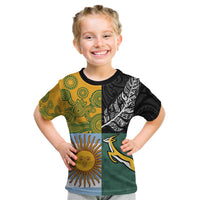 Personalised Rugby 2025 Championship Kid T Shirt Combination of Southern Hemisphere Countries - Wonder Print Shop