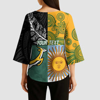 Personalised Rugby 2025 Championship Kimono Sleeve Blouse Combination of Southern Hemisphere Countries - Wonder Print Shop