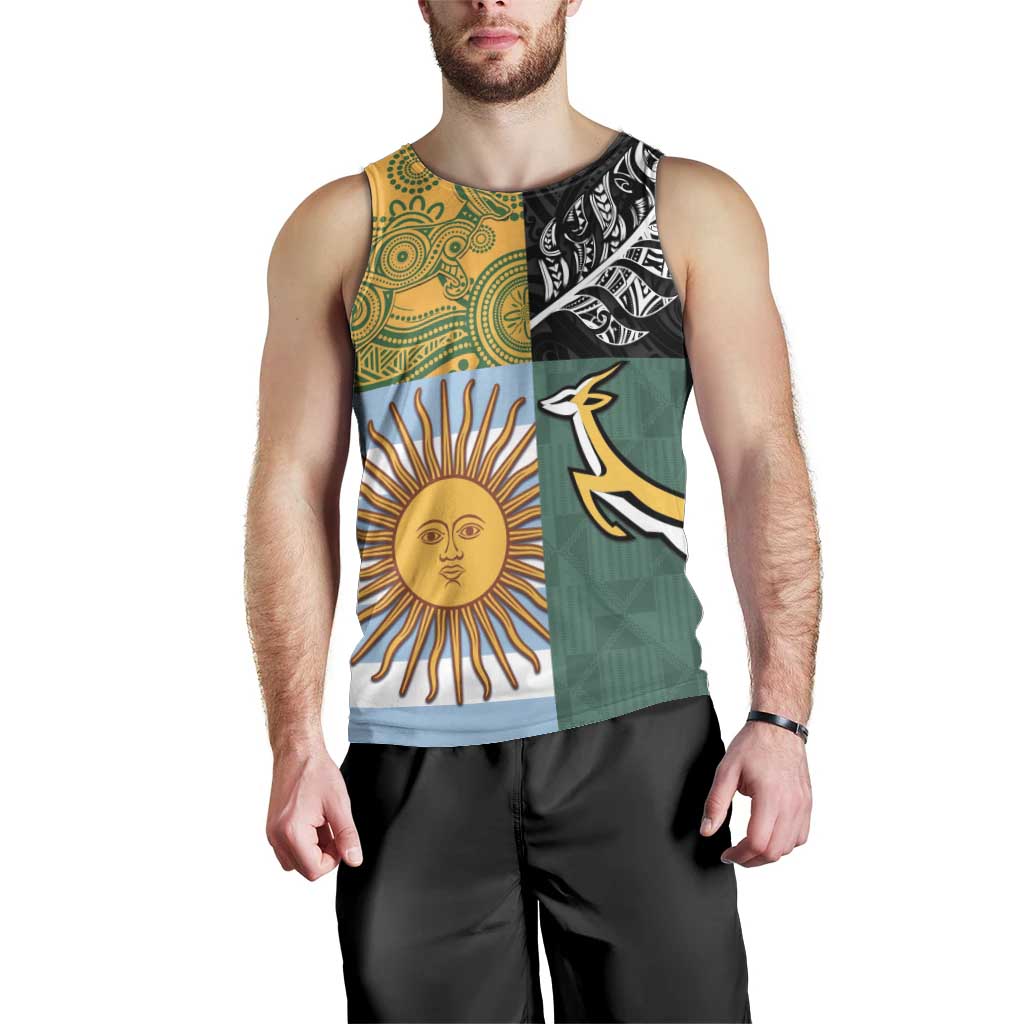 Personalised Rugby 2025 Championship Men Tank Top Combination of Southern Hemisphere Countries - Wonder Print Shop