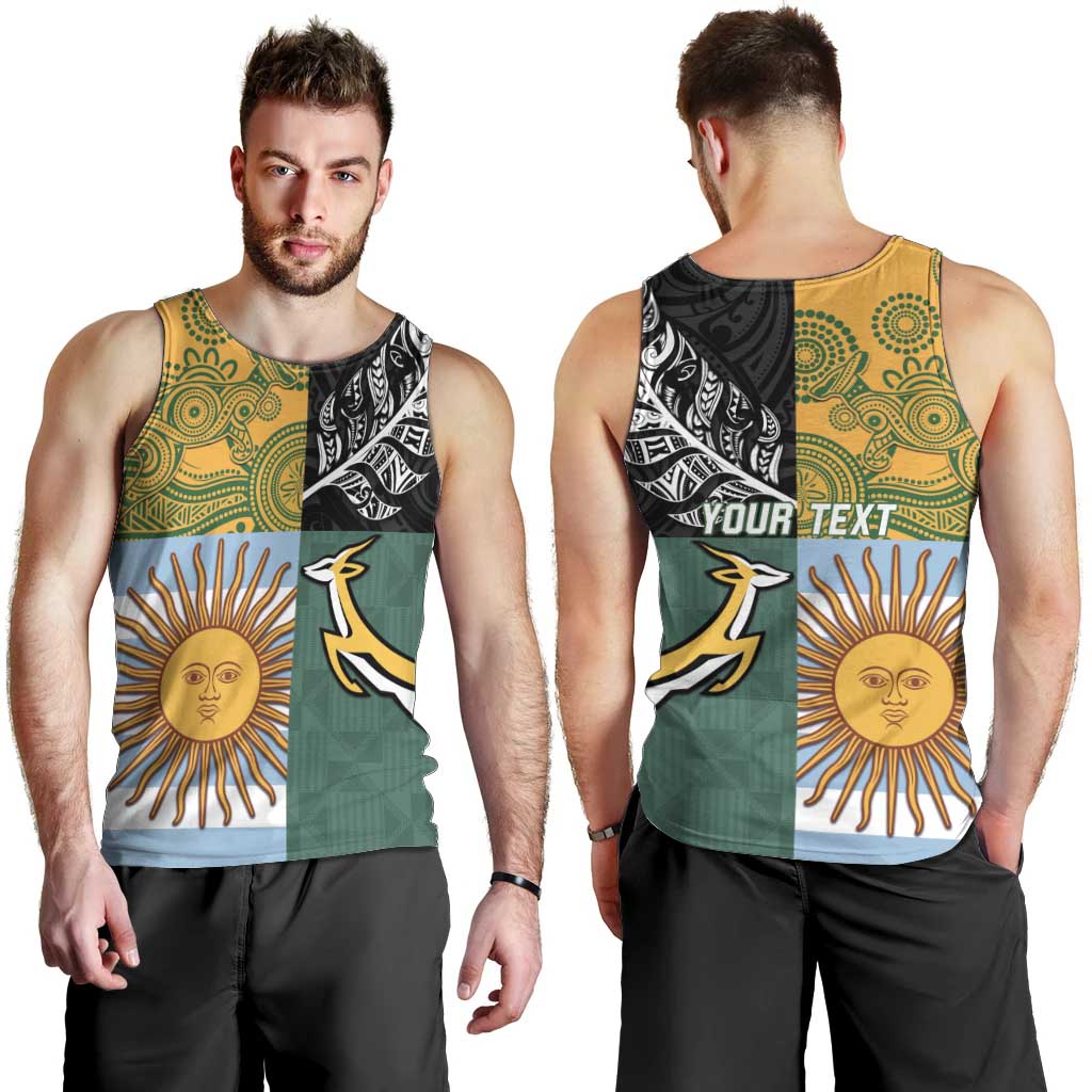 Personalised Rugby 2025 Championship Men Tank Top Combination of Southern Hemisphere Countries - Wonder Print Shop